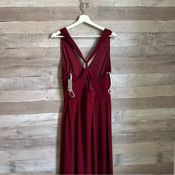 NWT Jenny Packham Womens Jewel Belt Chiffon A Line Gown V Neck Sleeveless - Picture 3 of 8